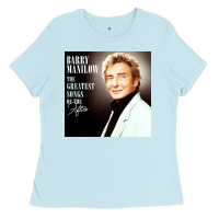 Baby Blue Best Barry Manilow Ladies Tee - artisFamous