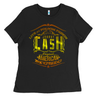 Black Johnny Cash Music Ladies Tee - artisFamous