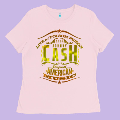 Johnny Cash Music Ladies Tee Designed By Artisfamous