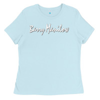 Baby Blue Best Barry Manilow Ladies Tee - artisFamous