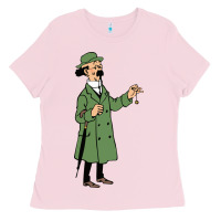 Bubblegum Pink professor calculus Ladies Tee - artisFamous
