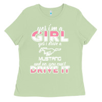 Matcha mustang i m a girl who drives a mustang Ladies Tee - artisFamous
