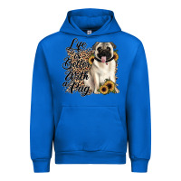 Cobalt life is better with a pug Urban Hoodie - JahusDesignShop