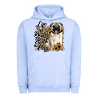 Pigment Grape Ice life is better with a pug Urban Hoodie - JahusDesignShop