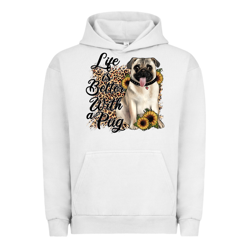 Life Is Better With A Pug Urban Hoodie by JahusDesignShop | Teevron