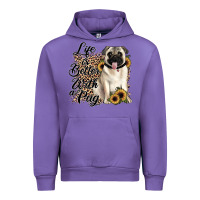 Tulip life is better with a pug Urban Hoodie - JahusDesignShop