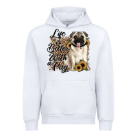 White life is better with a pug Urban Hoodie - JahusDesignShop