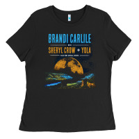Black Brandi Carlile Poster Ladies Tee - artisFamous