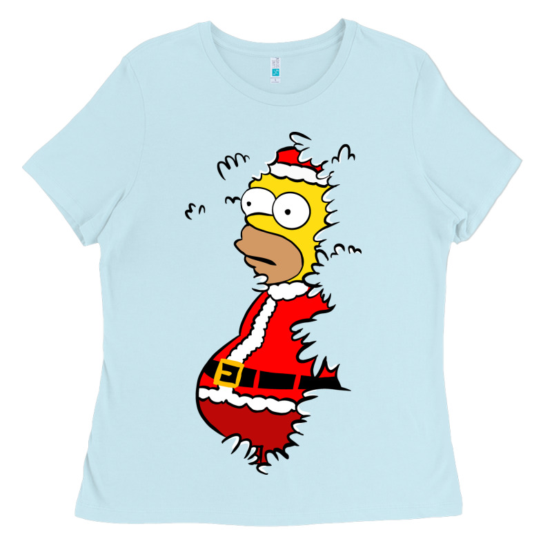 Homer Claus Christmas Ladies Tee by artisFamous | Teevron