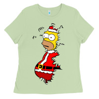 Matcha Homer Claus Christmas Ladies Tee - artisFamous