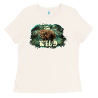 Bone Stay wild night Grizzly Bear Ladies Tee - HowdyJamesFarm