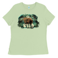 Matcha Stay wild night Grizzly Bear Ladies Tee - HowdyJamesFarm