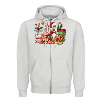 Dove Grey santa fuel coffee cups Zipper Hoodie - AdoDesignShop