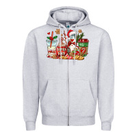 Heather Grey santa fuel coffee cups Zipper Hoodie - AdoDesignShop