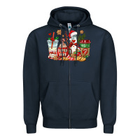 Navy santa fuel coffee cups Zipper Hoodie - AdoDesignShop