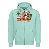 Seafoam santa fuel coffee cups Zipper Hoodie - AdoDesignShop