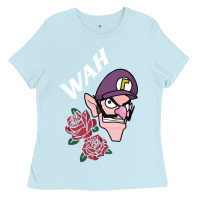 Baby Blue waluigi voice ( wah ) Ladies Tee - artisFamous