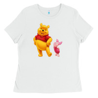 White Winnie the Pooh Piglet Ladies Tee - artisFamous