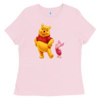Bubblegum Pink Winnie the Pooh Piglet Ladies Tee - artisFamous