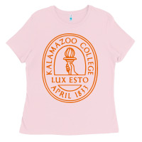 Bubblegum Pink Kalamazoo College Ladies Tee - artisFamous