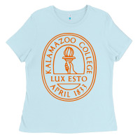 Baby Blue Kalamazoo College Ladies Tee - artisFamous