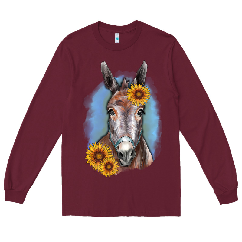 Sunflower Donkey Long Sleeve Tee by RanaPortraitStore | Teevron