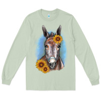 Matcha Sunflower Donkey Long Sleeve Tee - RanaPortraitStore