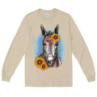 Mushroom Sunflower Donkey Long Sleeve Tee - RanaPortraitStore