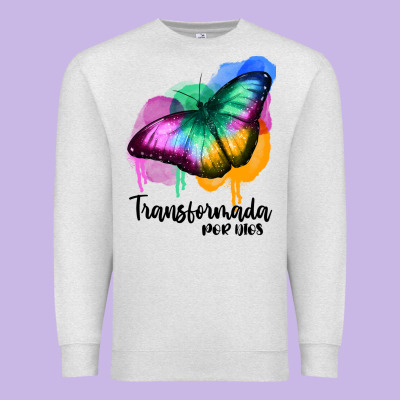 Transformada Por Dios Premium Sweatshirt Designed By Jahusdesignshop