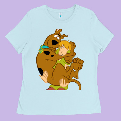 Scooby Doo And Shaggy Ladies Tee Designed By Artisfamous