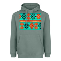 Sage aztec pattern background 3200x2400 Heavyweight Hoodie - AdoDesignShop