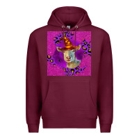 Burgundy Halloween Saanen Goat Premium Hoodie - LillyAllenDesigns