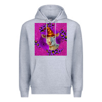 Heather Grey Halloween Saanen Goat Premium Hoodie - LillyAllenDesigns