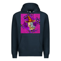 Navy Halloween Saanen Goat Premium Hoodie - LillyAllenDesigns