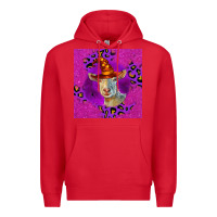 Red Halloween Saanen Goat Premium Hoodie - LillyAllenDesigns