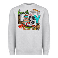 Heather Grey lunch lady crew Heavyweight Sweatshirt - AdoDesignShop