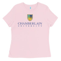 Bubblegum Pink Chamberlain College Ladies Tee - artisFamous