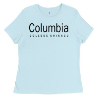 Baby Blue Columbia College Chicago Ladies Tee - artisFamous