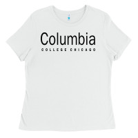 White Columbia College Chicago Ladies Tee - artisFamous