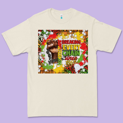 Juneteenth Breaking Every Chain Since 1865 Premium Tee Designed By Cowgirlartshop