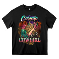 Black Cosmic Cowgirl Heavy Core Tee - HowdyJamesFarm