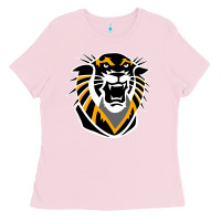 Bubblegum Pink fort hays tigers Ladies Tee - artisFamous