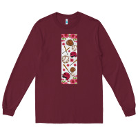 Burgundy baseball pen wraps Long Sleeve Tee - BundleAndBundleShop