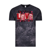 Cloud Black Valentine's Day love Vintage Tee - FaDigitalArtStudio