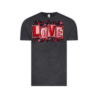 Vintage Black Valentine's Day love Vintage Tee - FaDigitalArtStudio