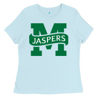 Baby Blue manhattan jaspers Ladies Tee - artisFamous