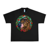 Black Longhorn Cow Christmas Urban Heavy Tee - RanaPortraitStore
