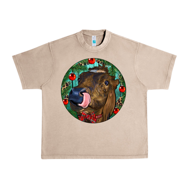 Longhorn Cow Christmas Urban Heavy Tee by RanaPortraitStore | Teevron