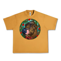 Peanut Butter Longhorn Cow Christmas Urban Heavy Tee - RanaPortraitStore