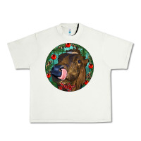Pistachio Longhorn Cow Christmas Urban Heavy Tee - RanaPortraitStore
